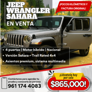 JEEP WRANGLER SAHARA 2021 – HÍBRIDO 4 PUERTAS
