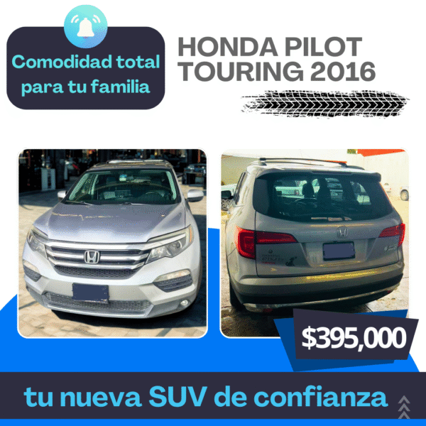 HONDA PILOT TOURING 2016 🚙 – SUV Familiar de Lujo, Espacio y Tecnología - Image 2
